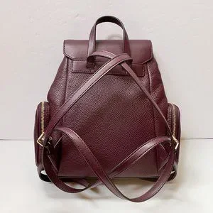 Michael Kors Medium Backpack Bordeaux  + Coin Wallet Merlot Set MICHAEL KORS JET SET TRAVEL S COINPOUCH ID HOLDER LEATHER  main image 4